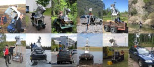 Laser scanners on multiple platforms: boats, ATV's, cars, snowmobiles etc