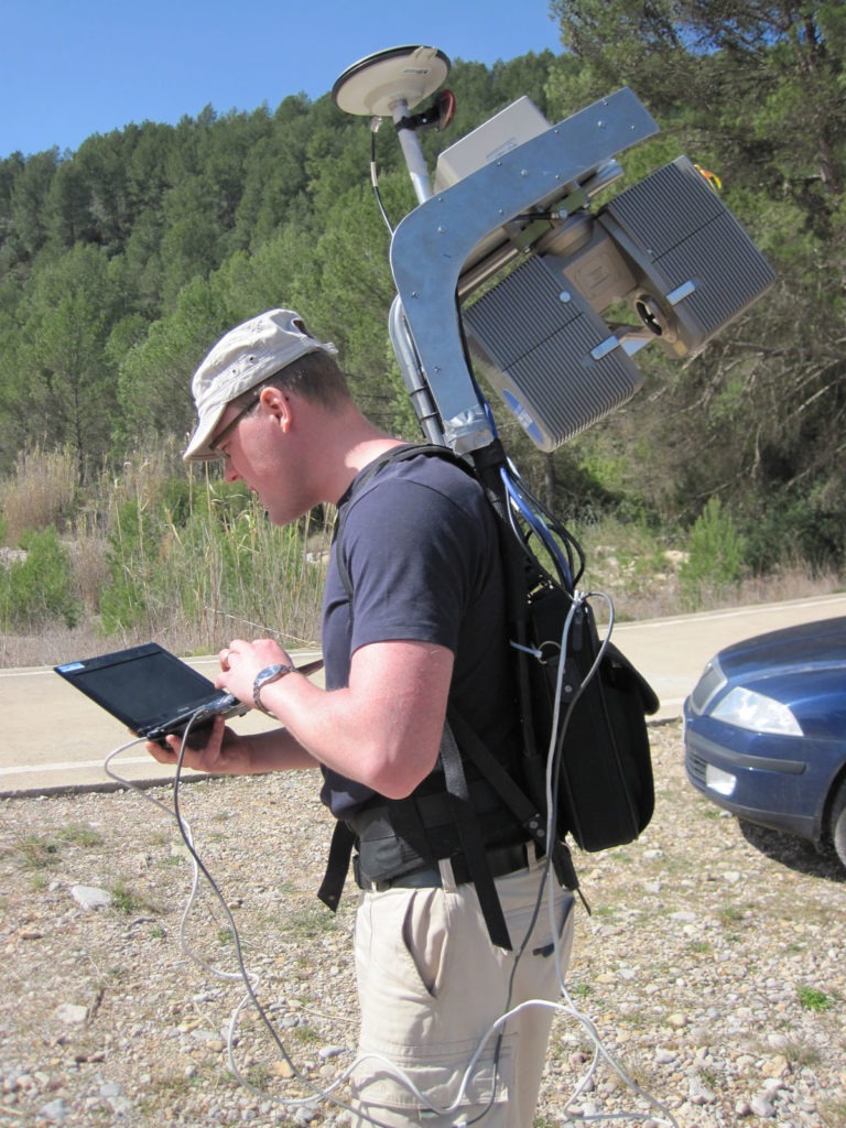 Laser Scanning scientist with Akhka backpack