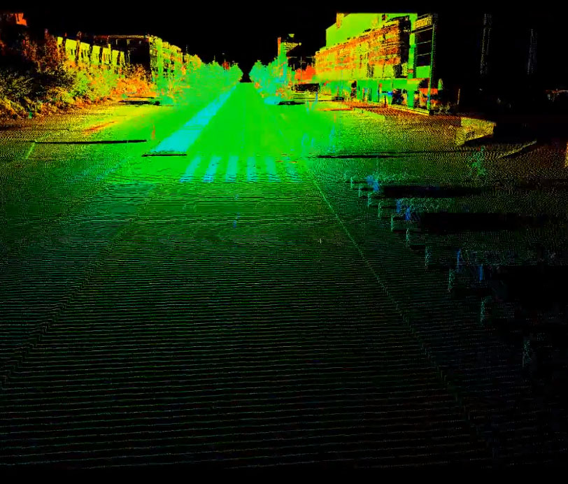Laser Scanning - mls image of a street