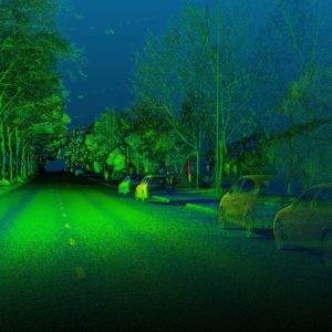 Laserscanning image of a road environment