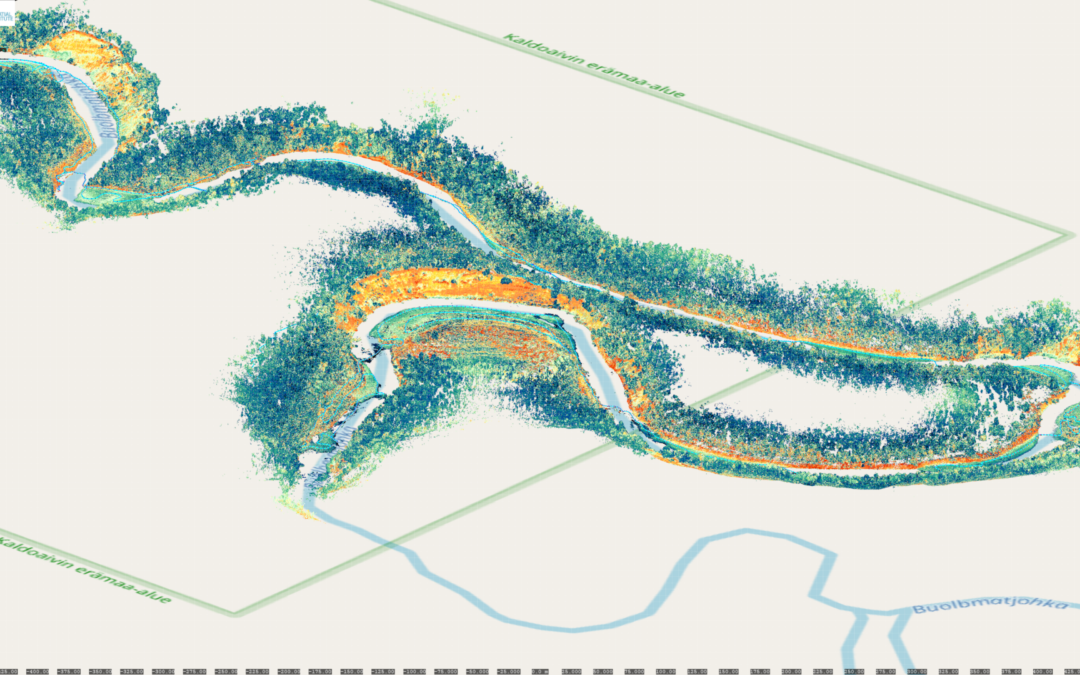 Laser scanning image of Pulmanki River by A. Kukko/FGI
